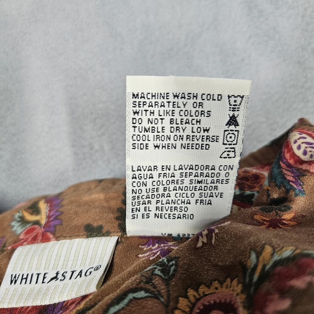VTG White Stag Shirt Women XL Western Multicolor Floral Button Down LS Blouse - Picture 5 of 11